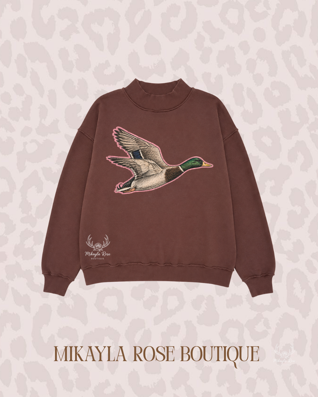 PREORDER! Brown Backwater Mallard Mockneck