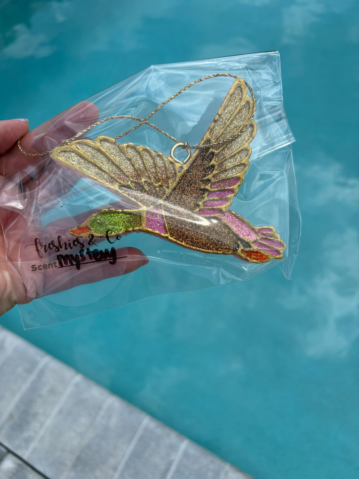 Baja Cactus Gold Sparkle Duck Freshie