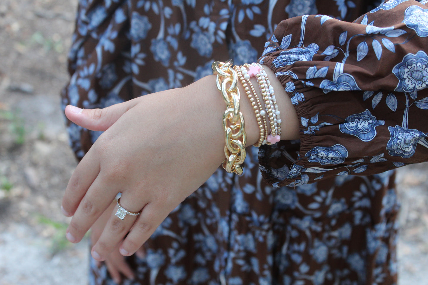 Gold link bracelet