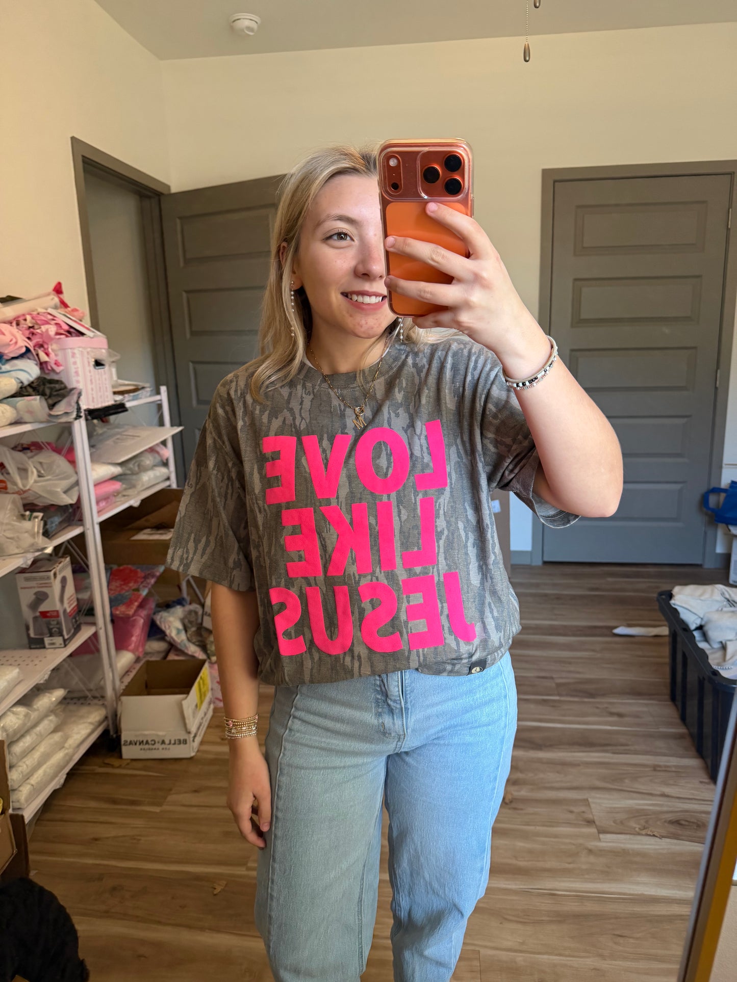 Love Like Jesus Bottomland Camo TShirt