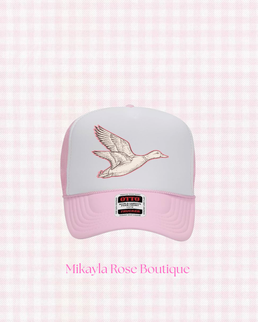 Preorder! Coastal Mallard Pink and White Trucker Hat