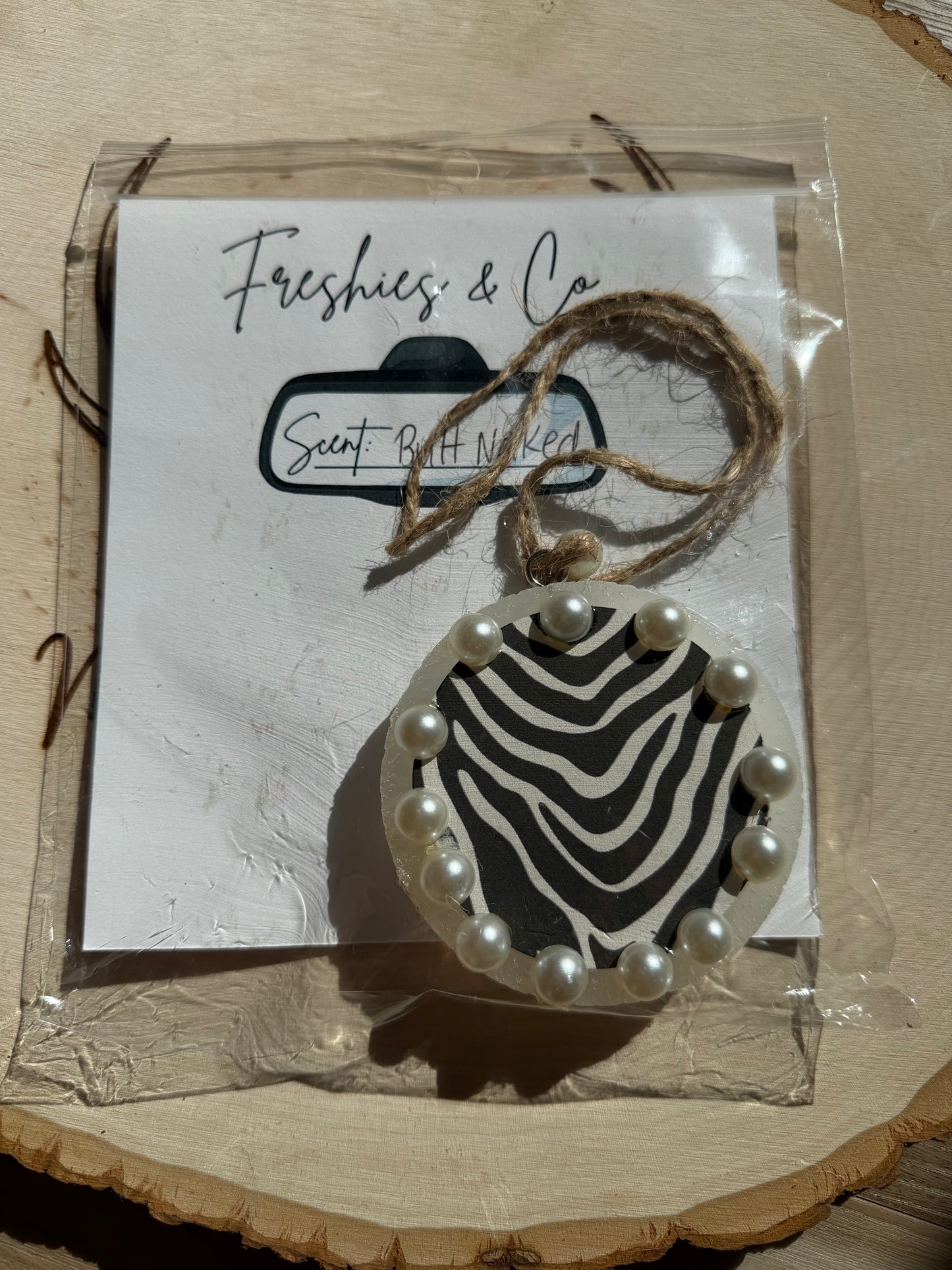 Butt Naked Zebra Print Freshie