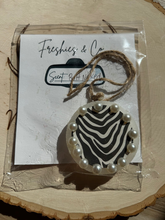 Butt Naked Zebra Print Freshie